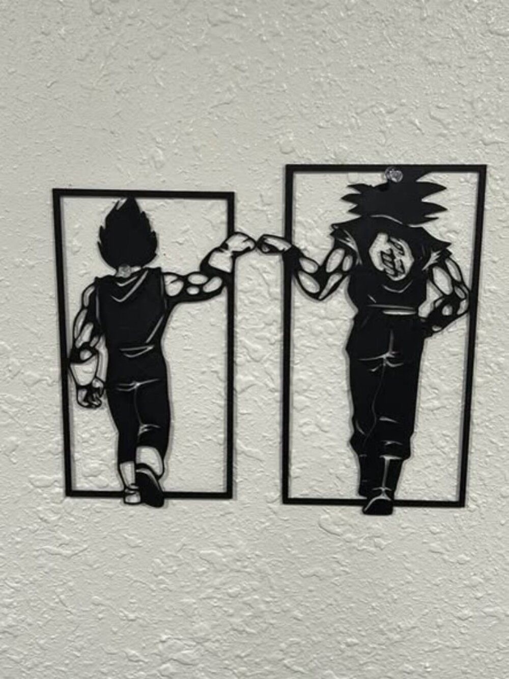 Goku & Vegeta Inspired Wall Art Set (2 Piece) | 3D Printed Dragon Ball Decor